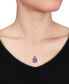 Фото #2 товара Macy's amethyst (3 ct. t.w.) & Diamond (1/20 ct. t.w.) 18" Pendant Necklace in Sterling Silver