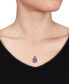 ფოტო #2 პროდუქტის Amethyst (3 ct. t.w.) & Diamond (1/20 ct. t.w.) 18" Pendant Necklace in Sterling Silver