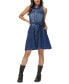 ფოტო #1 პროდუქტის Women's Denim Racerback Shirtdress