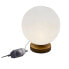 Фото #1 товара Настольная лампа DKD Home Decor Натуральный Деревянный полиэтилен Алюминий Белый (20 x 20 x 23 cm)