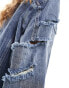 Фото #2 товара Urban Revivo distressed denim jacket in blue