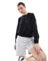 Stradivarius soft touch jumper in black