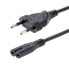Фото #1 товара StarTech.com 3m (10ft) Laptop Power Cord - EU Plug to C7 - 2.5A 250V - 18AWG - Laptop Replacement Cord - Printer Power Cable - Laptop Charger Cord - Laptop Power Brick Cord - Black - 3 m - CEE7/16 - C7 coupler - H03VVH2-F - 250 V - 2.5 A
