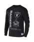 Фото #3 товара Men's NFL X Staple Black Las Vegas Raiders World Renowned Long Sleeve T-shirt