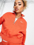 Фото #3 товара Nike mini swoosh quarter zip sweatshirt in mantra orange