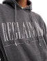 Фото #3 товара Reclaimed Vintage unisex oversized hoodie with logo in washed charcoal