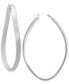 ფოტო #1 პროდუქტის Large Oval Twisted Hoop Earrings in Sterling Silver