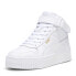 Фото #3 товара Puma Carina Street Mid Perforated Platform Womens White Sneakers Casual Shoes 3