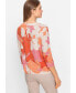 Women's 3/4 Sleeve Abstract Floral T-Shirt