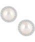 Фото #3 товара Серьги Macy's Halo Stud White Gold