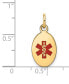 ფოტო #4 პროდუქტის Medical Info Charm Pendant in 14k Gold