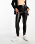 Фото #6 товара Vero Moda Maternity skinny leather look legging in black