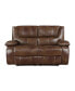 White Label Ouray 64" Leather Double Reclining Love Seat