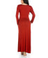 Фото #2 товара Платье 24seven Comfort Apparel с длинным рукавом модель T-Shirt Maxi Dress