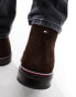 Фото #2 товара Tommy Hilfiger core suede leather boots in cocoa