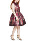 Plus Size Metallic Fit & Flare Jacquard Dress