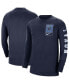 Men's Navy Villanova Wildcats Seasonal Max90 2-Hit Long Sleeve T-shirt