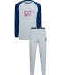 ფოტო #1 პროდუქტის Men's Cotton Loungewear Top and Pant Set