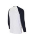 ფოტო #3 პროდუქტის Men's White, Navy Denver Broncos Tinsel Raglan Long Sleeve T-shirt and Pants Sleep Set