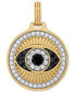 Фото #1 товара Esquire Men's Jewelry cubic Zirconia Evil Eye Pendant in 14k Gold-Plated Sterling Silver, Created for Macy's