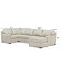 Фото #13 товара Radley 136" 4-Pc. Leather Square Corner Modular Chaise Sectional, Created for Macy's