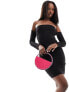 Фото #1 товара Vesper bardot long sleeve mini dress in black