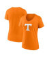 ფოტო #2 პროდუქტის Women's Tennessee Orange Tennessee Volunteers Evergreen Logo V-Neck T-shirt