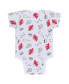 ფოტო #4 პროდუქტის Newborn and Infant Boys and Girls Gray, White, Red New Jersey Devils Three-Piece Turn Me Around Bodysuit and Pants Set
