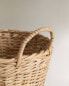 Round rattan basket