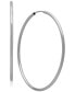 Фото #3 товара Серьги Macy's Continuous Hoop White Gold