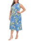 Фото #3 товара Plus Size Floral-Print Jersey Dress