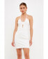 Women's Halter Neck Cut Out Mini Dress