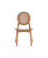 Фото #6 товара Versailles 4-Piece Round Ash Wood and Natural Cane Dining Chair