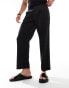 Фото #1 товара ASOS DESIGN smart straight crop trouser in black