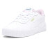 Фото #2 товара Puma Carina 2.0 Perforated Platform Womens White Sneakers Casual Shoes 38584927