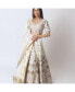 ფოტო #3 პროდუქტის Women's Hand Embroidered White Raw Silk Lehenga Choli