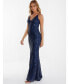 ფოტო #2 პროდუქტის Women's Sequin Strappy Evening Dress