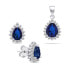 Фото #1 товара Charming Silver Jewelry Set with Zircons SET226WB (Earrings, Pendant)