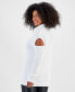 Фото #2 товара Women's Turtleneck Cutout Sweater, Created for Macy's