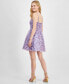 ფოტო #6 პროდუქტის Juniors' Printed Bustier Fit & Flare Tulle Dress