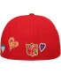 ფოტო #3 პროდუქტის Men's Scarlet San Francisco 49ers Chain Stitch Heart 59FIFTY Fitted Hat