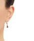 ფოტო #2 პროდუქტის Garnet (1-3/4 ct. t.w.) & Diamond (1/20 ct. t.w.) Leverback Drop Earrings in 14k Gold