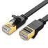 Фото #1 товара Kabel sieciowy internetowy płaski patchcord U/FTP Cat. 7 10Gb/s 0.5m czarny