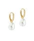 ფოტო #1 პროდუქტის PERIAA: Pearl Hoop Earrings For Women