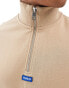 Фото #3 товара HUGO Blue neeler half zip sweatshirt in beige