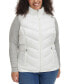ფოტო #1 პროდუქტის Women's Plus Size Packable Hooded Puffer Vest, Created for Macy's