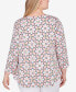 ფოტო #3 პროდუქტის Plus Size Patio Puff Tile Print Top