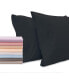Фото #1 товара 100% Premium Cotton Pillow Cases - Soft and Breatheable - Open Enclosure - Standard - Black