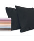 100% Premium Cotton Pillow Cases - Soft and Breatheable - Open Enclosure - Standard - Black