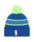 Фото #3 товара Men's Blue Milwaukee Bucks 2023/24 City Edition Cuffed Pom Knit Hat